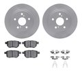 Dynamic Friction Co 4512-76142, Geospec Rotors with 5000 Advanced Brake Pads includes Hardware, Silver 4512-76142